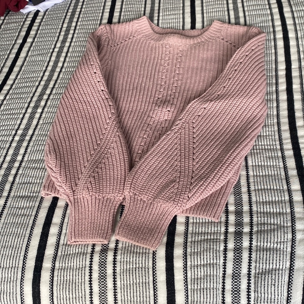 H&M blush thick woven sweater